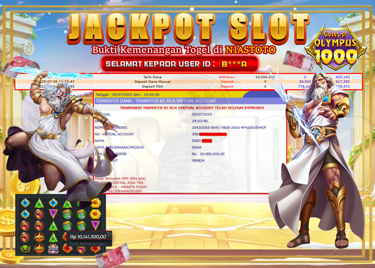 Bukti Jackpot Lunas NiasToto