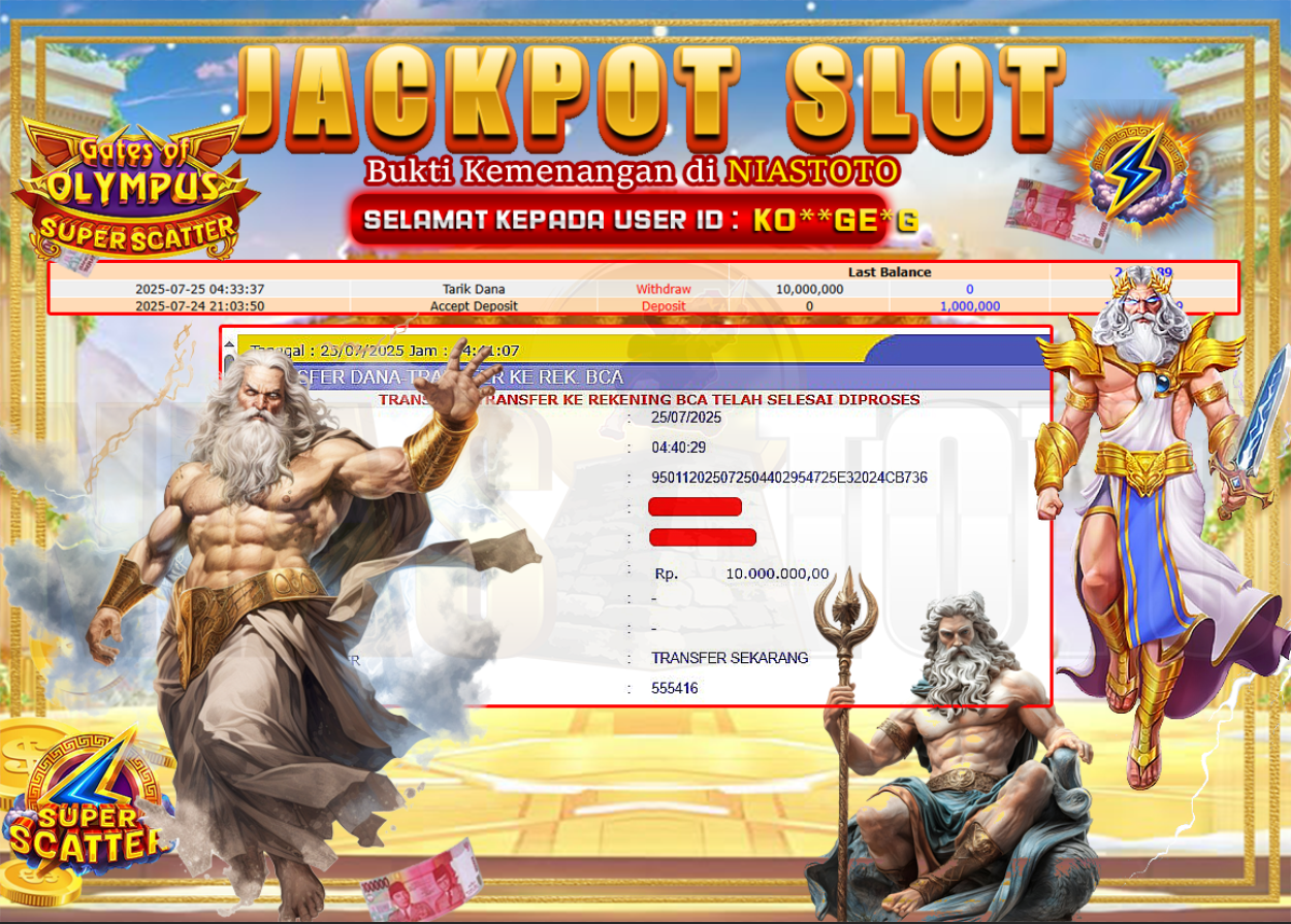 Bukti Jackpot Lunas NiasToto