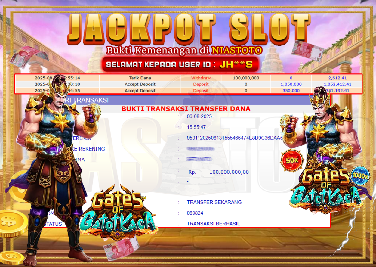 Bukti Jackpot Lunas NiasToto