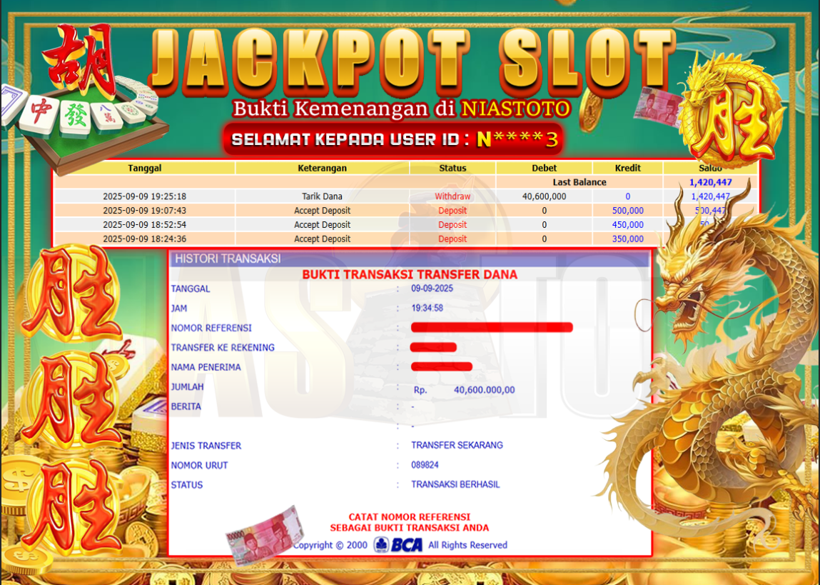 Bukti Jackpot Lunas NiasToto